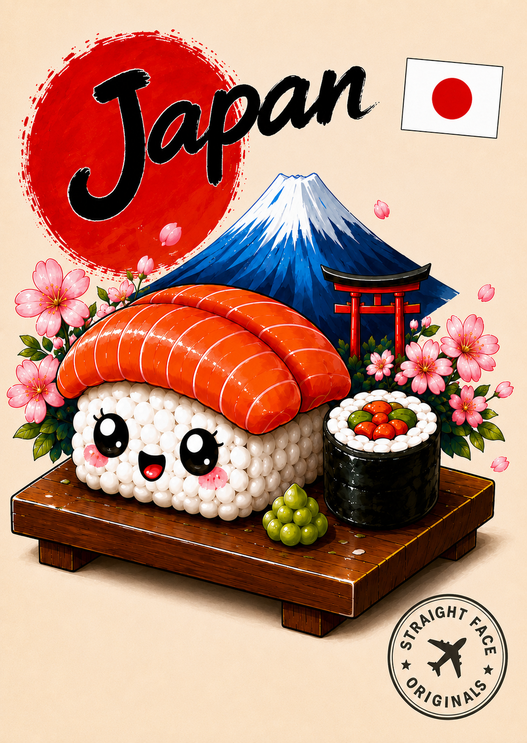 Kawaii Sushi Japan 日本 Passport Card Collection | Straight Face Originals