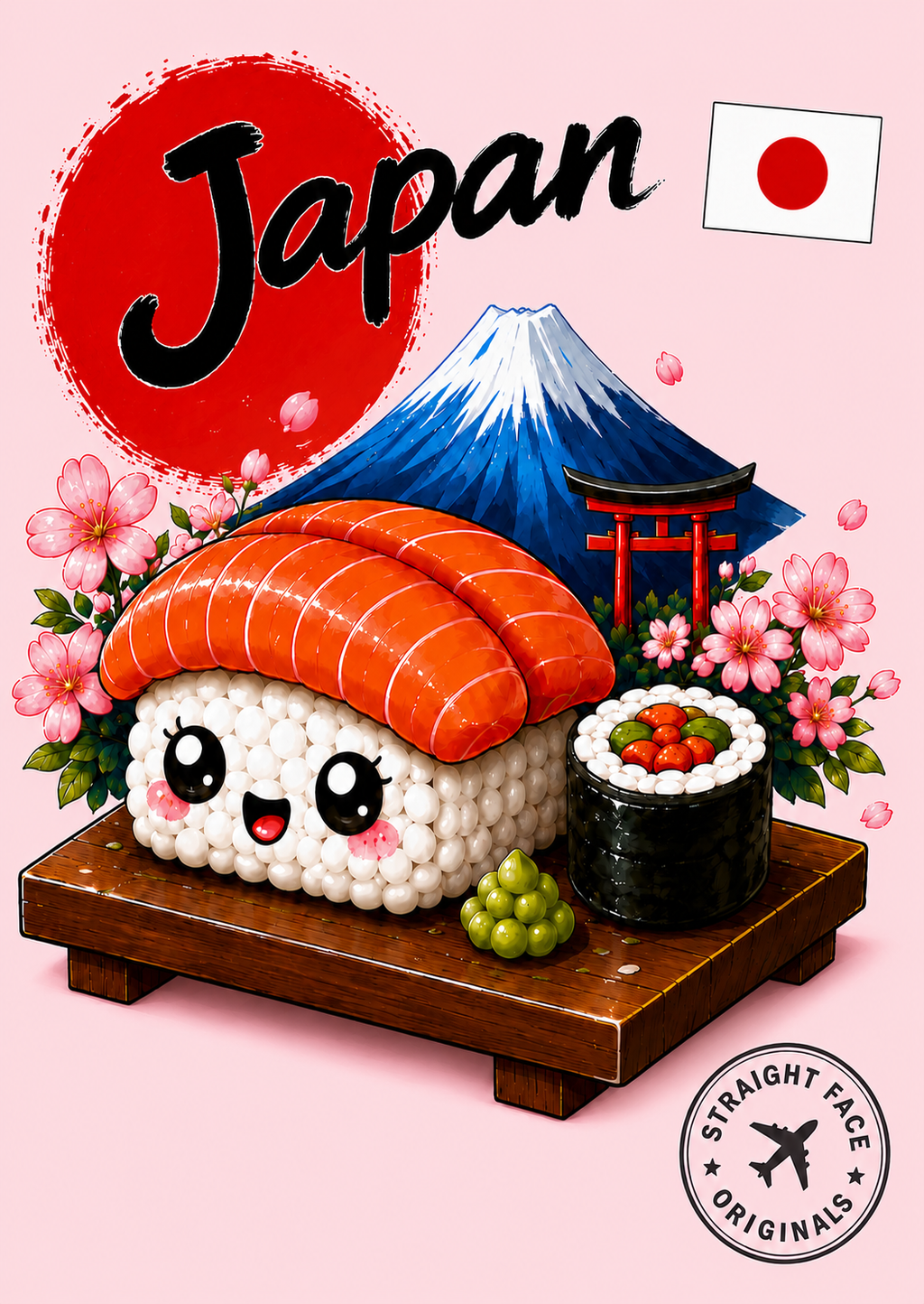 Kawaii Sushi Japan 日本 Passport Card Collection | Straight Face Originals