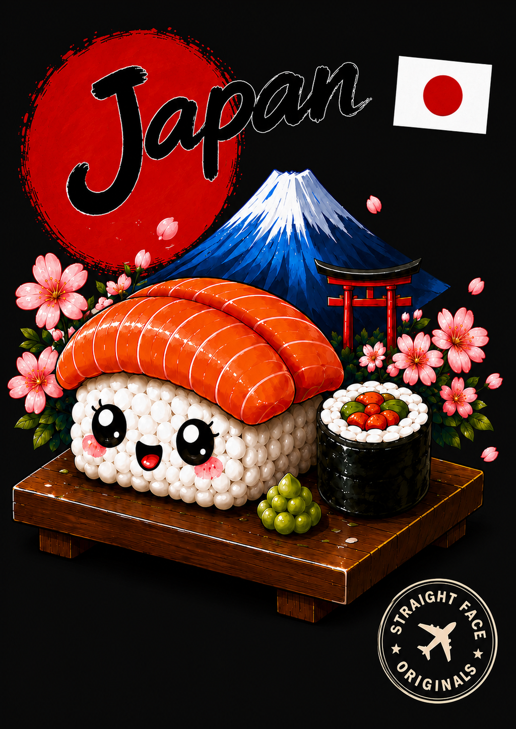 Kawaii Sushi Japan 日本 Passport Card Collection | Straight Face Originals