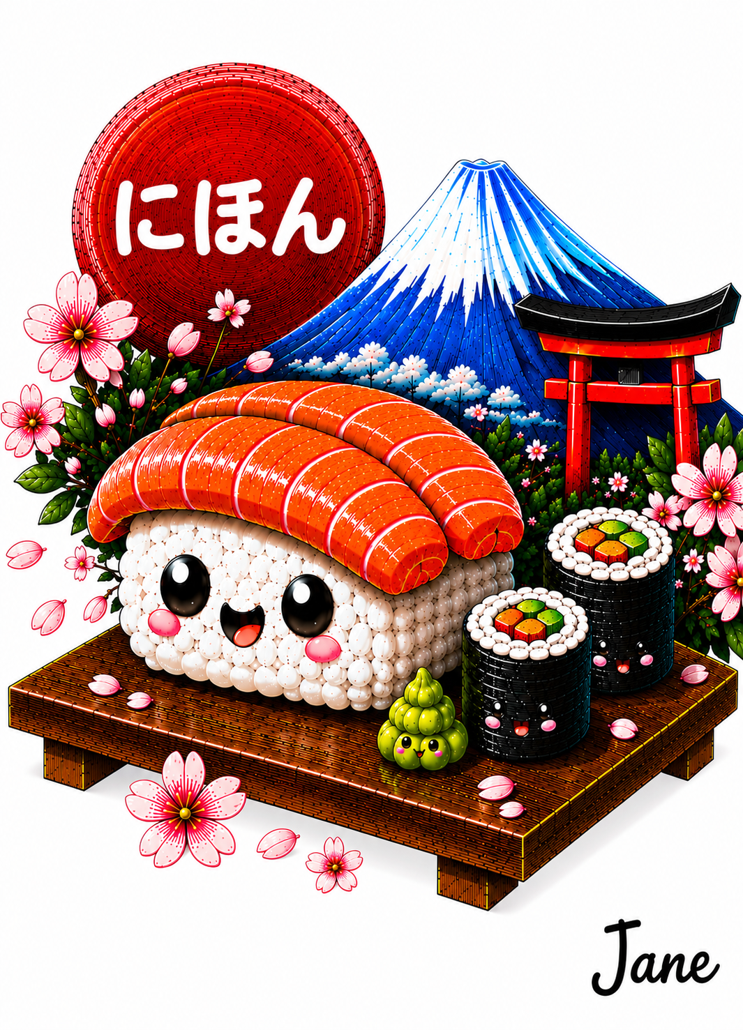 'Japan' Hiragana & Katakana Passport Card — Japan | Straight Face Originals