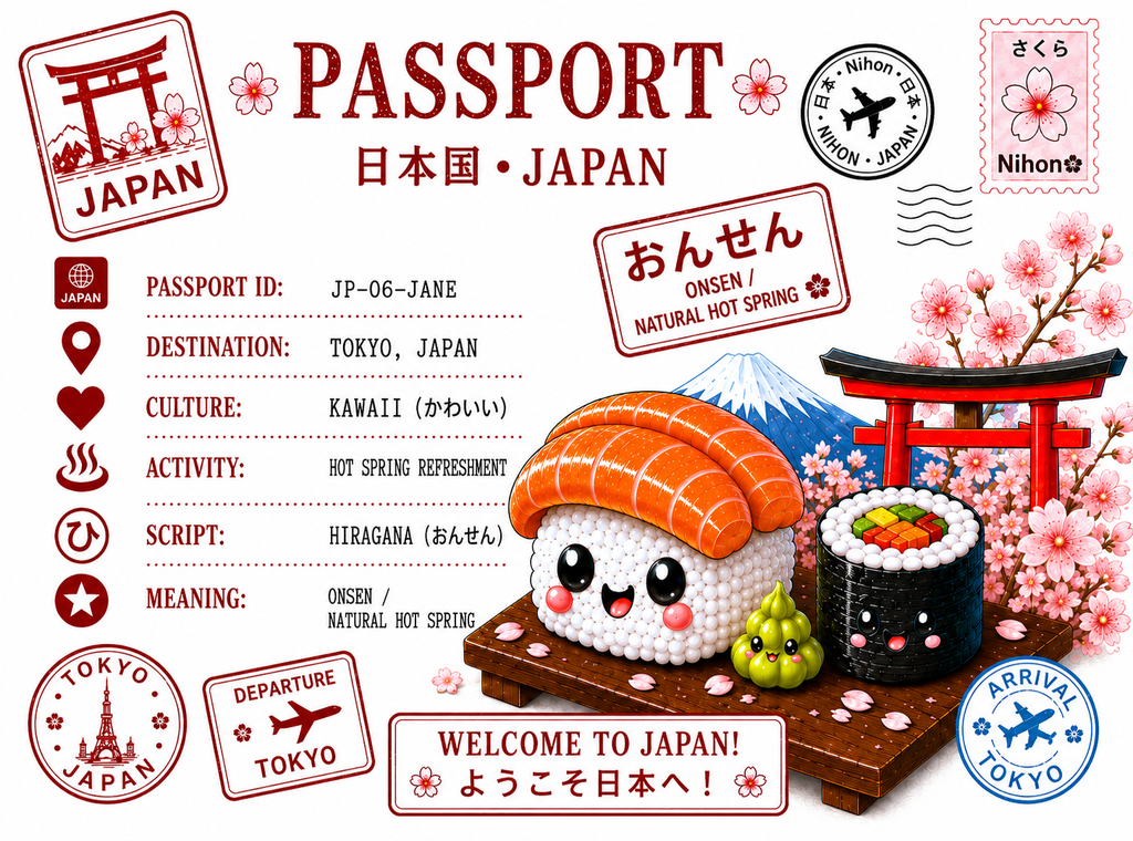 Onsen - Jane Passport | Straight Face Originals