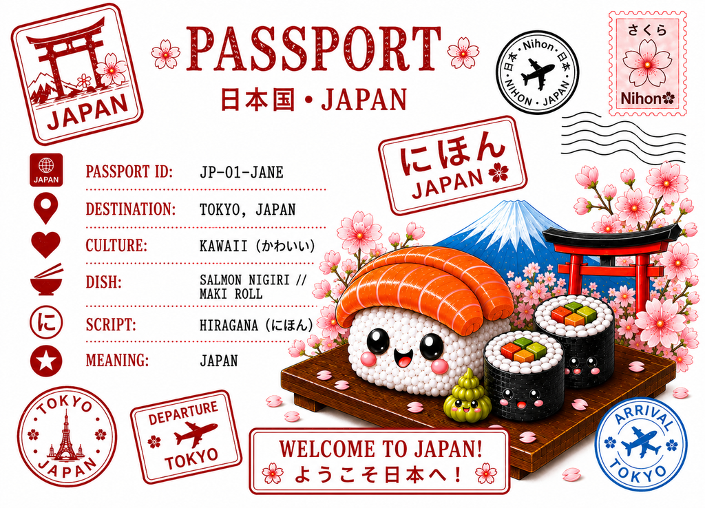 Japan - Jane Passport | Straight Face Originals