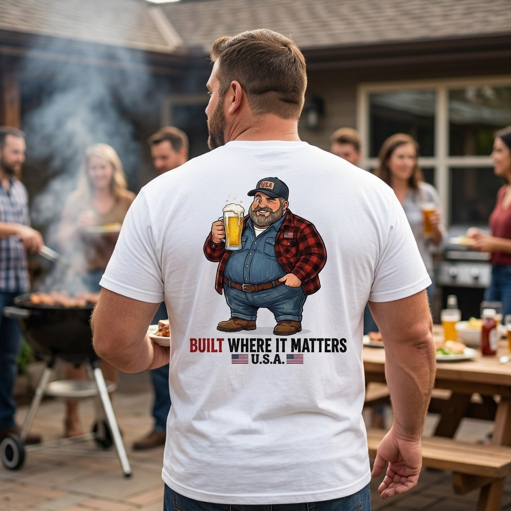 American Big Boy Graphic Tee (Back Print) — Straight Face Originals