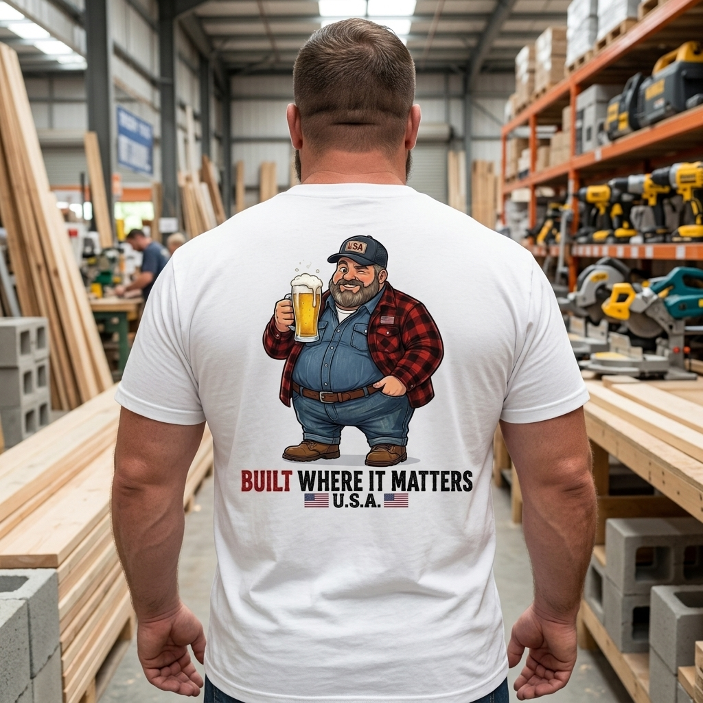 American Big Boy Graphic Tee (Back Print) — Straight Face Originals