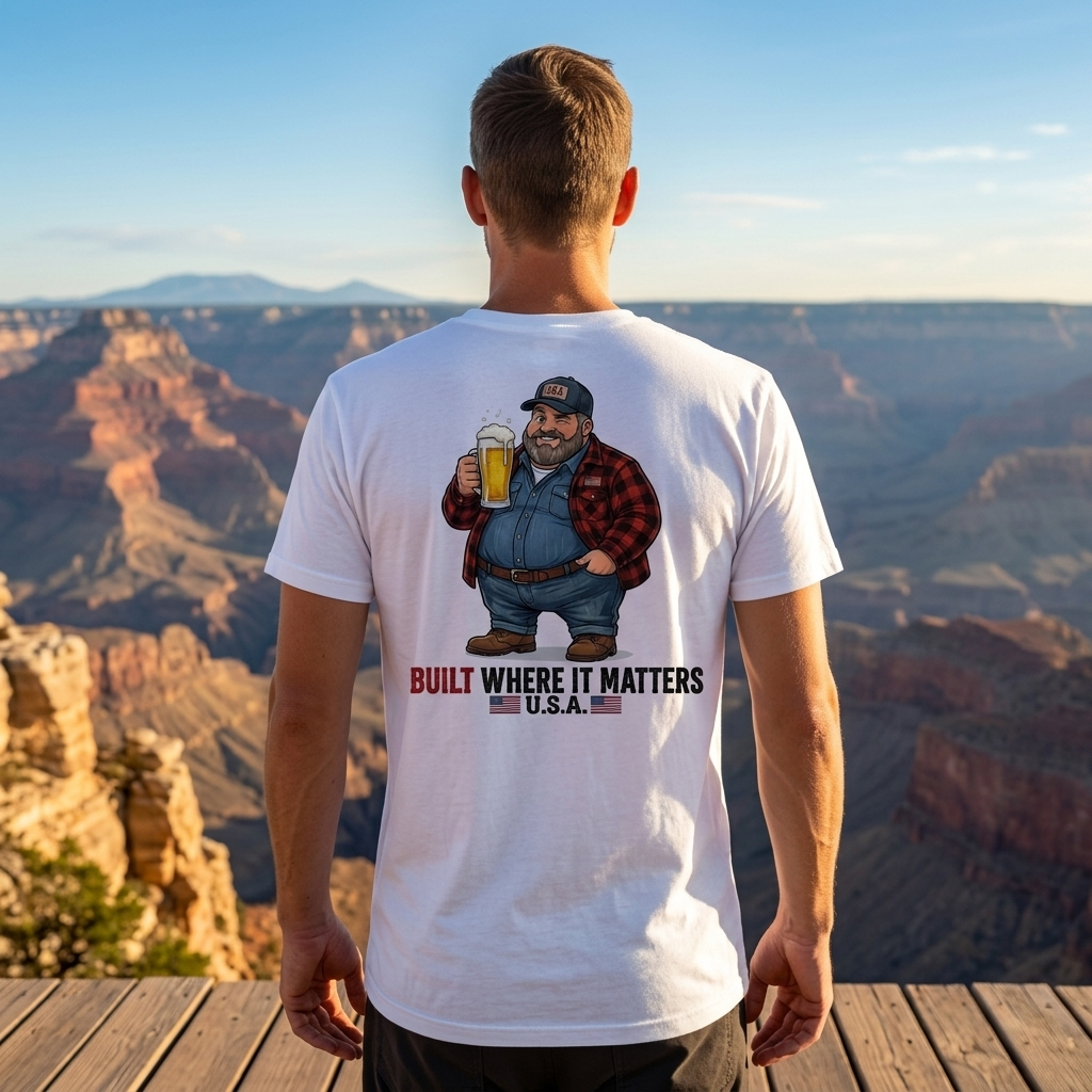 American Big Boy Graphic Tee (Back Print) — Straight Face Originals