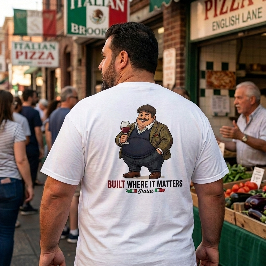 Italian-American Big Boy Graphic Tee (Back Print) — Straight Face Originals