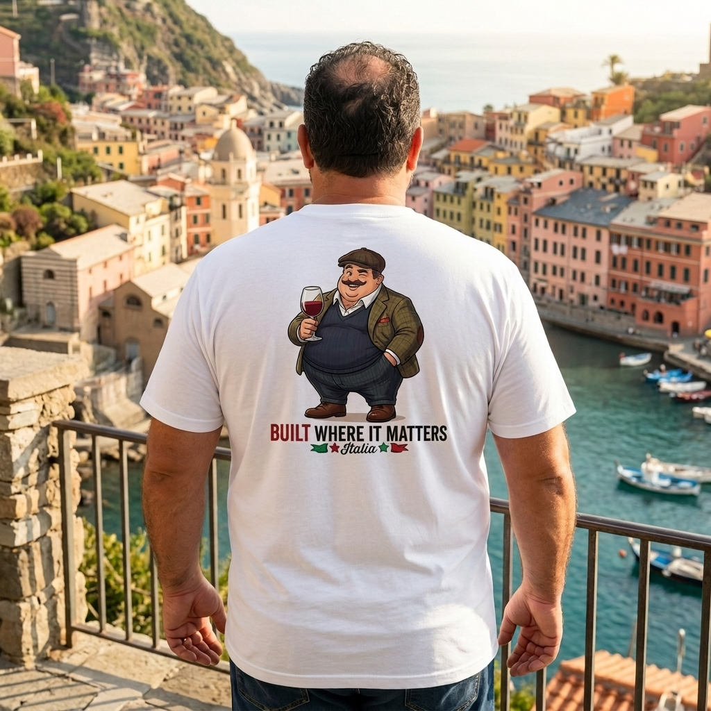Italian-American Big Boy Graphic Tee (Back Print) — Straight Face Originals