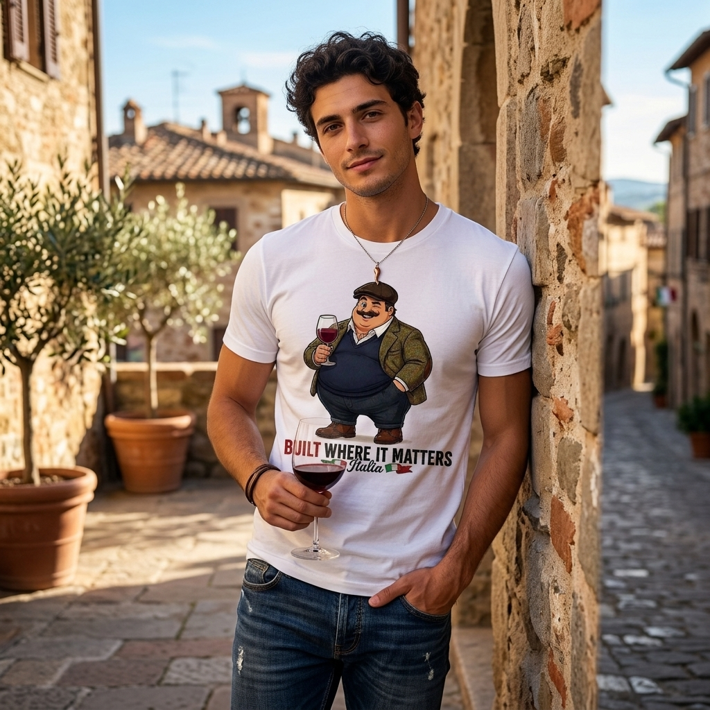 Italian-American Big Boy Graphic Tee (Front Print) — Straight Face Originals