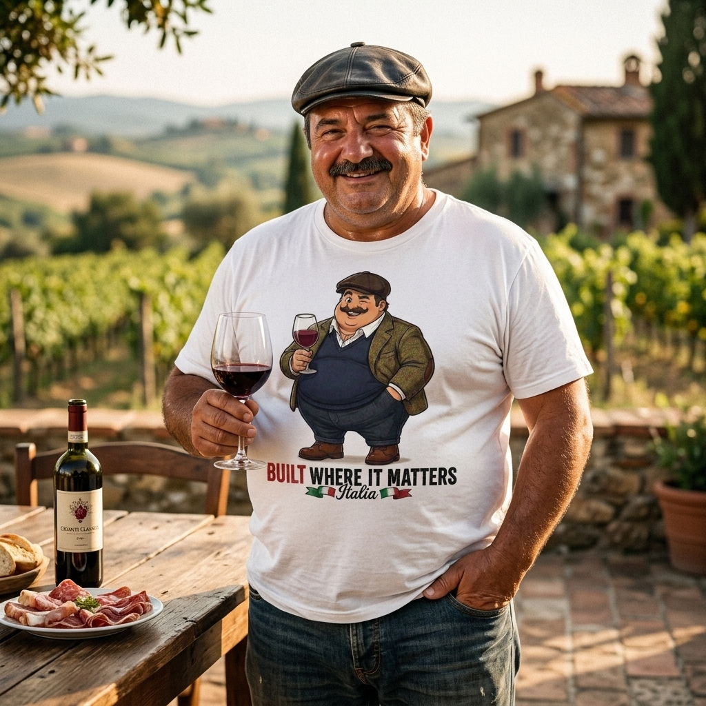 Italian-American Big Boy Graphic Tee (Front Print) — Straight Face Originals