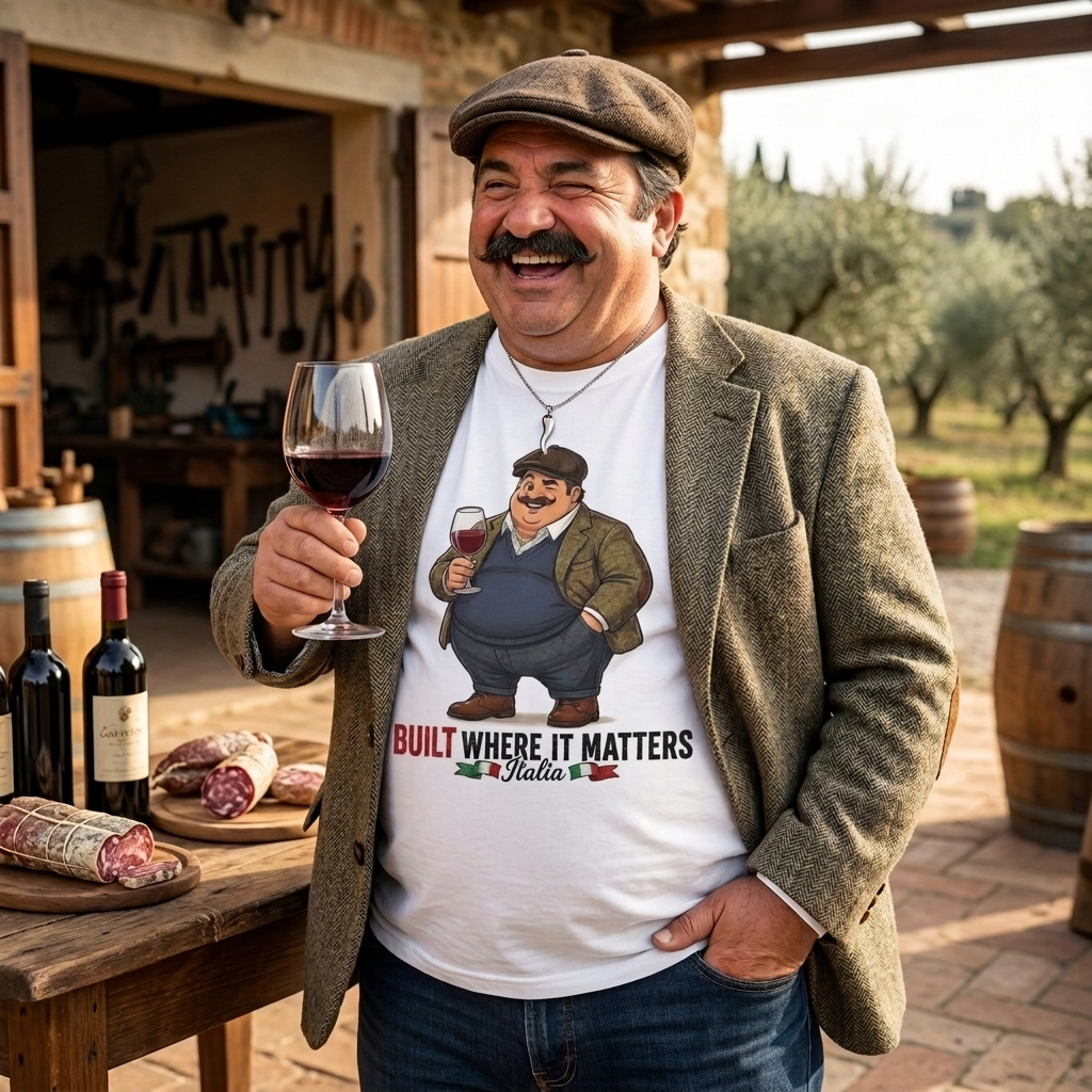 Italian-American Big Boy Graphic Tee (Front Print) — Straight Face Originals