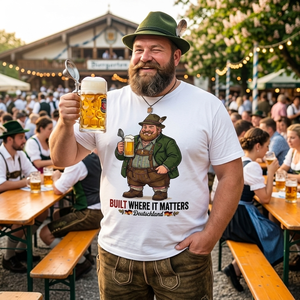 German-American Big Boy Graphic Tee (Front Print) — Straight Face Originals