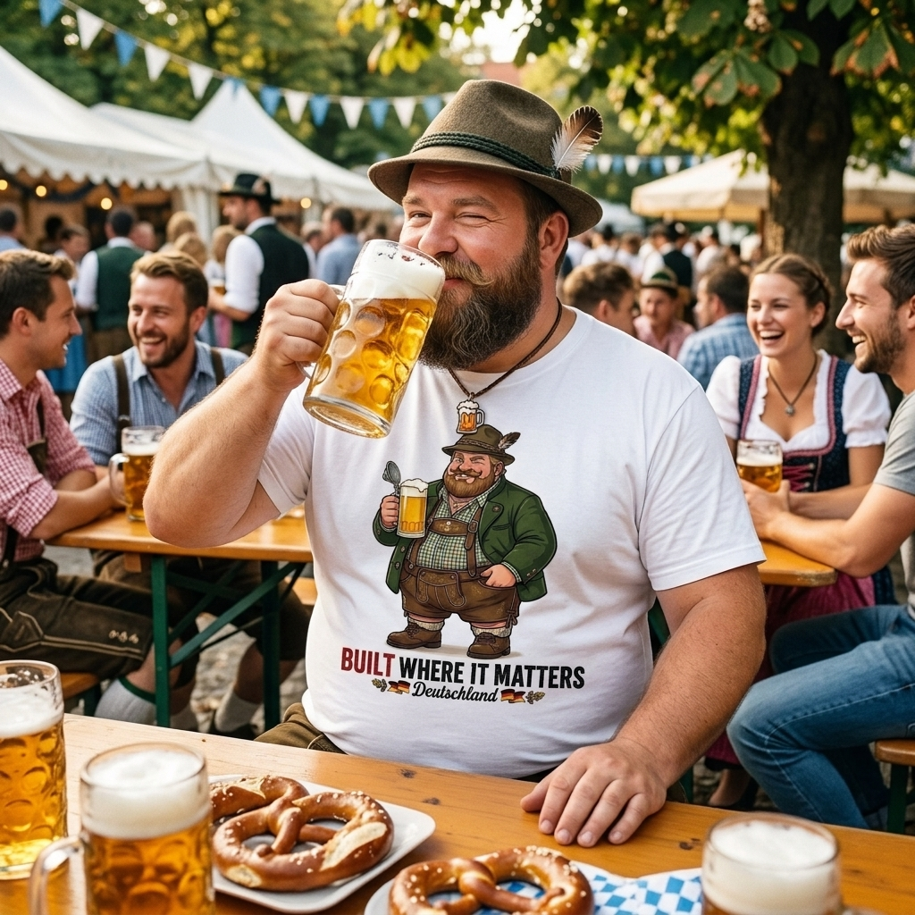 German-American Big Boy Graphic Tee (Front Print) — Straight Face Originals
