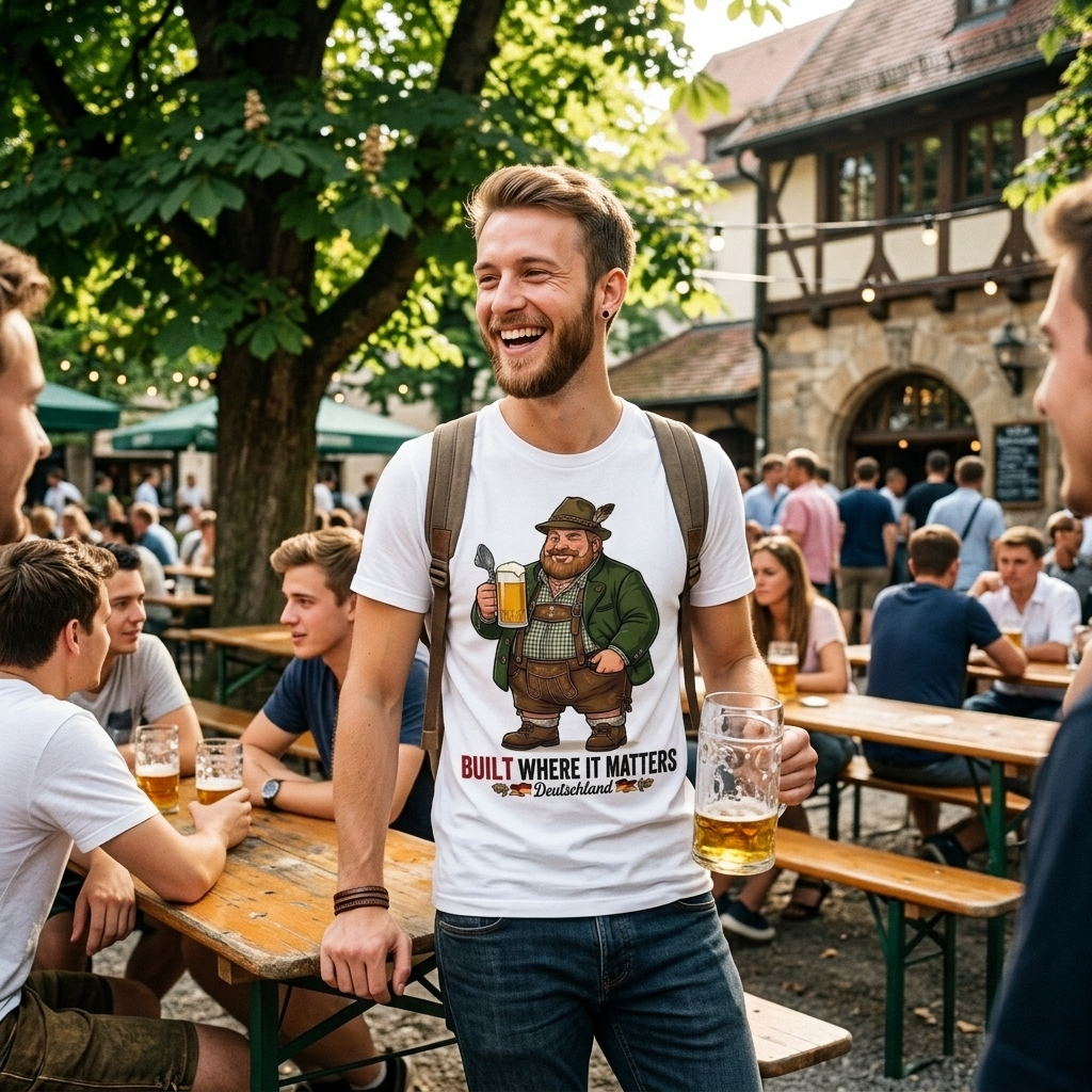 German-American Big Boy Graphic Tee (Front Print) — Straight Face Originals