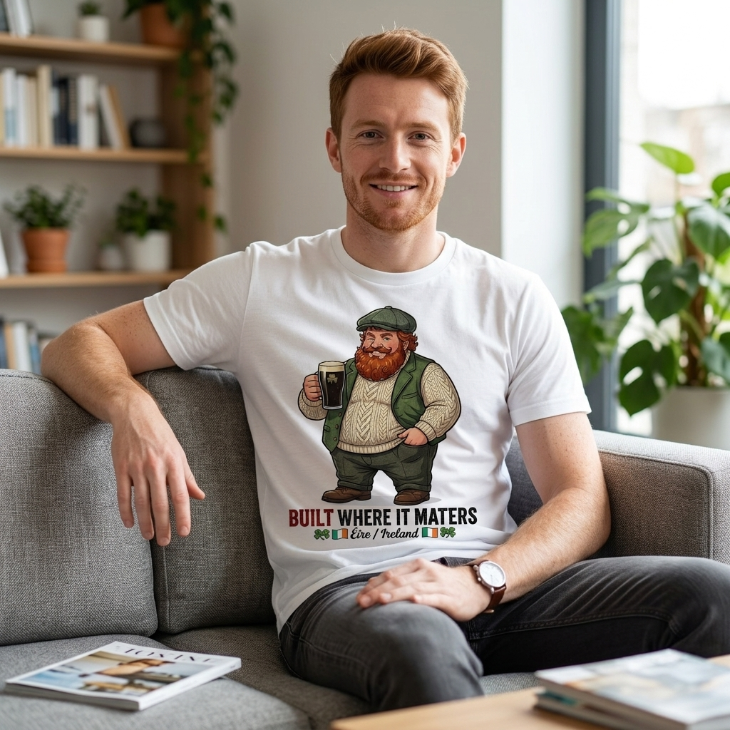 Irish-American Big Boy Graphic Tee (Front Print) — Straight Face Originals