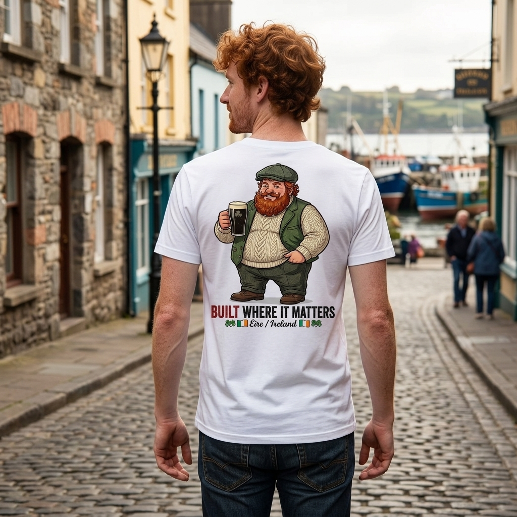 Irish-American Big Boy Graphic Tee (Back Print) — Straight Face Originals