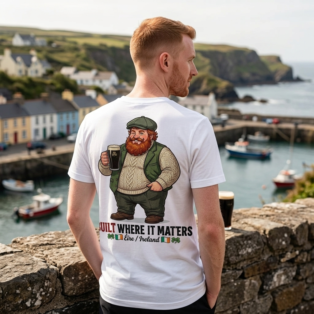 Irish-American Big Boy Graphic Tee (Back Print) — Straight Face Originals