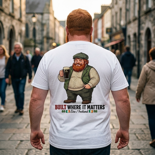 Irish-American Big Boy Graphic Tee (Back Print) — Straight Face Originals