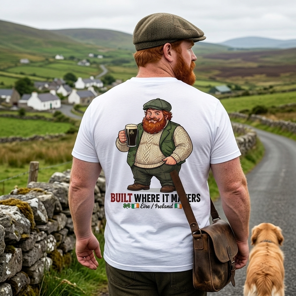 Irish-American Big Boy Graphic Tee (Back Print) — Straight Face Originals