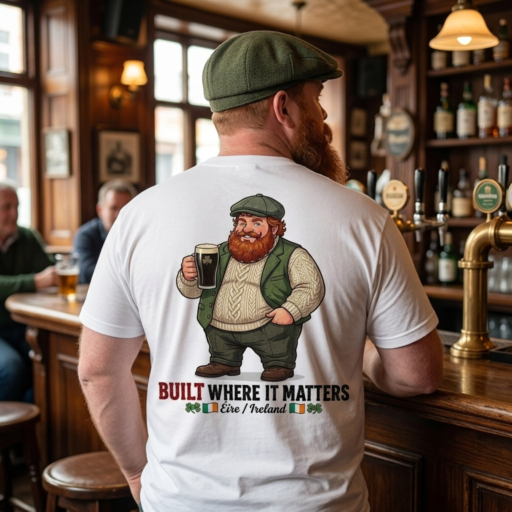 Irish-American Big Boy Back Print Graphic Tee — Straight Face Originals