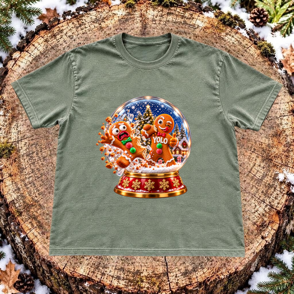 Snow Globe - Gingerbread Man 3d T-Shirt