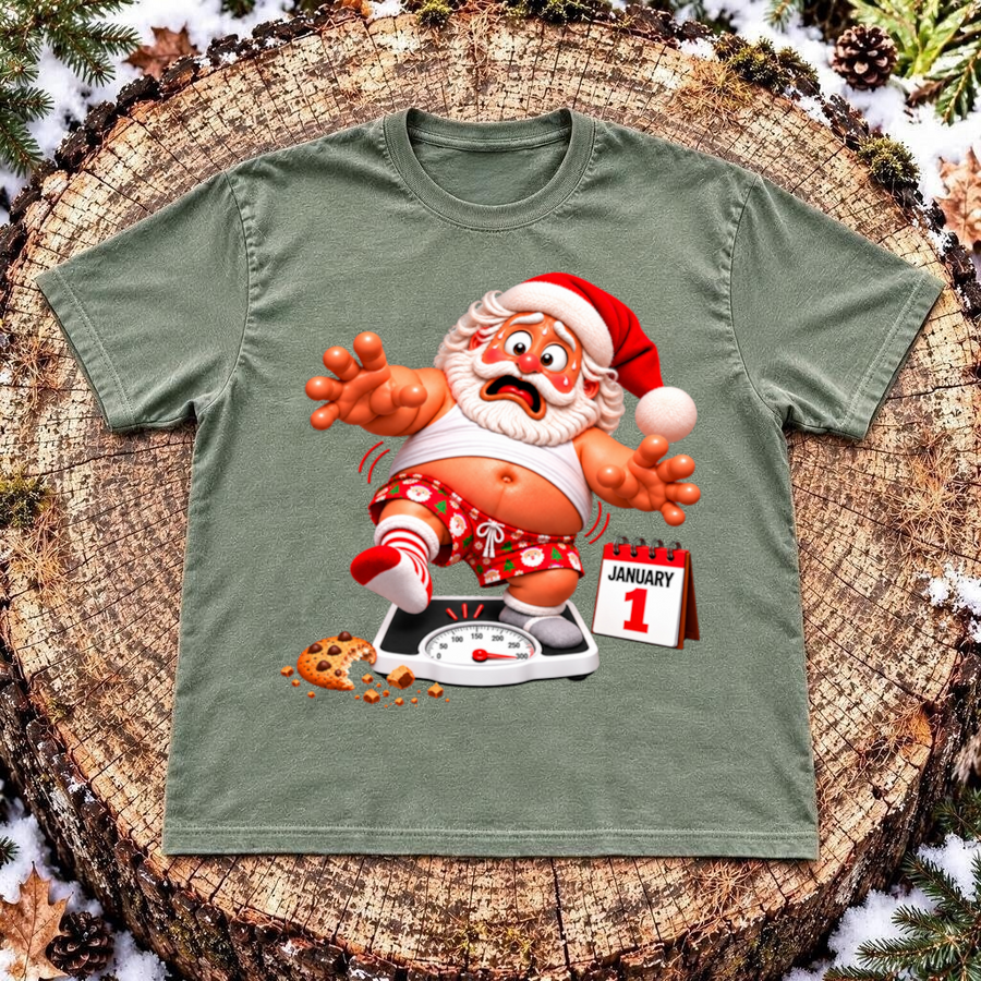 Santa January 1st Panic 3D T-Shirt
